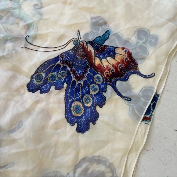 Auth ROBERTO CAVALLI S/S 2003 Dragon Tattoo Silk Scarf - Picture 6 of 11